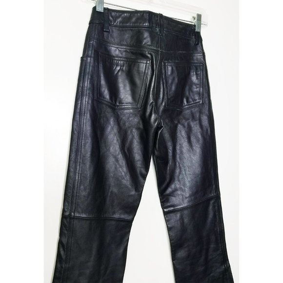 A/X Armani Exchange Black Leather Pants Size P0 XS - Picture 4 of 6